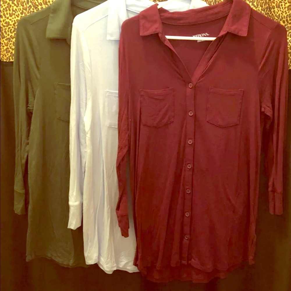 3 Merona Target Button Ups